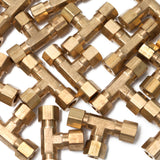 LTWFITTING 5/16 inch OD Compression Tee,Brass Compression Fitting(Pack of 100)