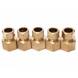 LTWFITTING Brass 5/8-Inch OD x 3/4-Inch Female NPT Compression Connector Fitting(Pack of 5)
