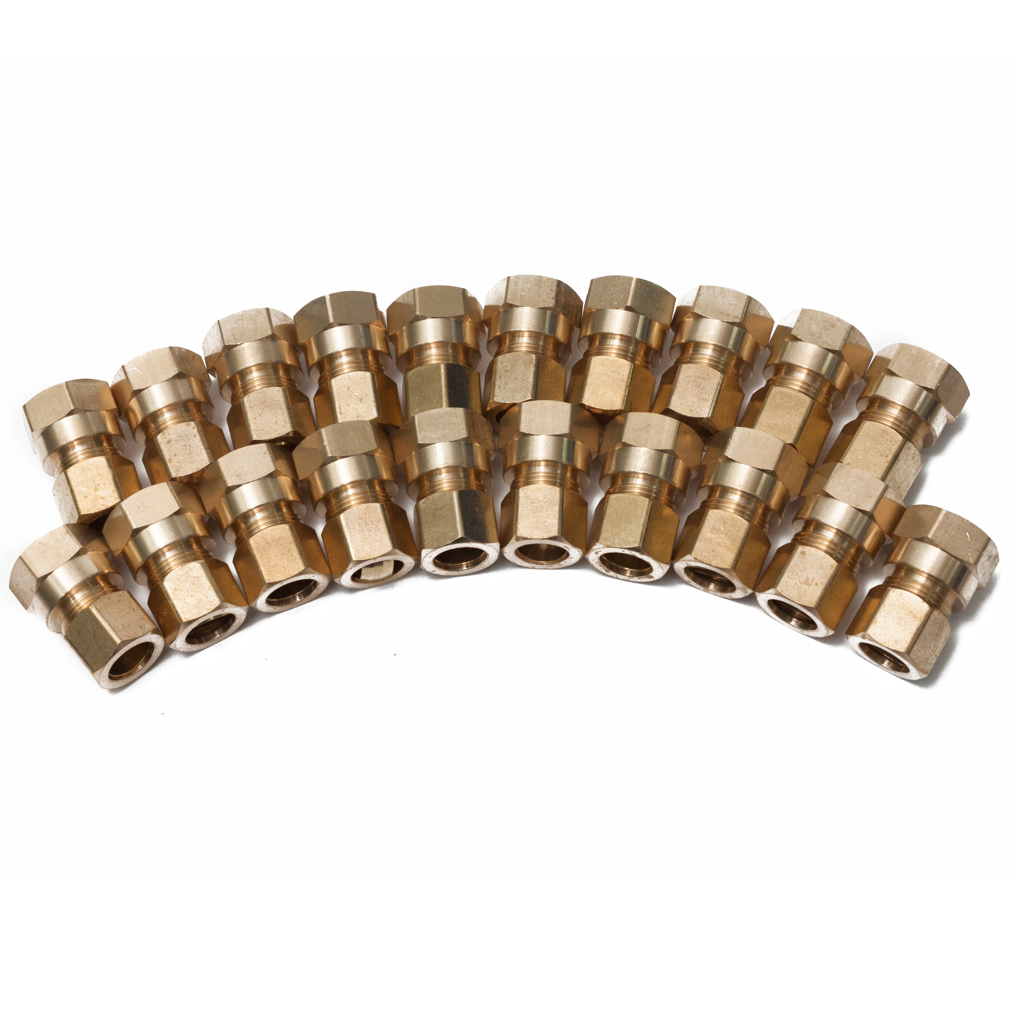 LTWFITTING Brass 1/2 OD x 1/2 Female NPT Compression Connector Fitting(Pack of 20)