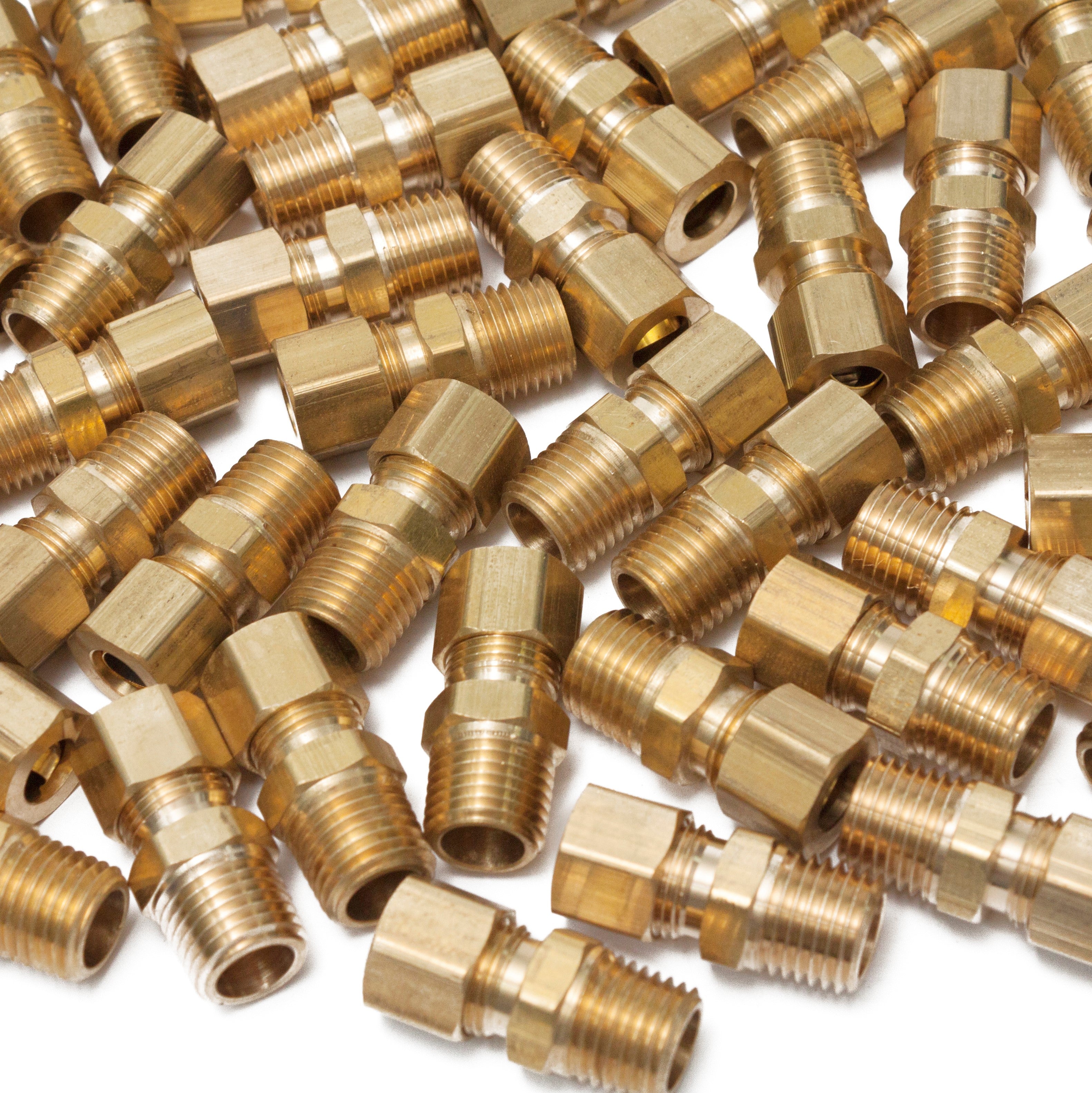 LTWFITTING Brass 5/16-Inch OD x 1/4-Inch Male NPT Compression Connector Fitting(Pack of 300)