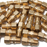 LTWFITTING Brass 3/8 OD x 1/4 Male NPT Compression Connector Fitting(Pack of 300)