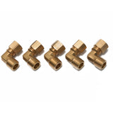 LTWFITTING 5/16-Inch OD x 1/4-Inch Male NPT 90 Degree Compression Elbow,Brass Compression Fitting(Pack of 5)