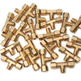 LTWFITTING Brass 1/4-Inch OD x 1/4-Inch OD x 1/8-Inch Male NPT Compression Branch Tee Fitting(Pack of 25)