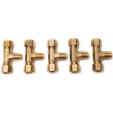 LTWFITTING Brass 3/8-Inch OD x 3/8-Inch OD x 1/4-Inch Male NPT Compression Branch Tee Fitting(Pack of 5)