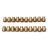LTWFITTING Brass Pipe Fitting 3/8-Inch x 1/4-Inch Female NPT Reducing Coupling Water Boat(Pack of 20)