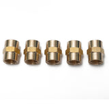 LTWFITTING Brass Pipe Fitting Coupling Coupler 1/4 x 1/4 Inch Female NPT FNPT FPT Pipe Water Boat(Pack of 5)
