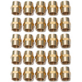 LTWFITTING Brass Pipe Fitting Coupling Coupler 3/8 x 3/8 Inch Female NPT FNPT FPT Pipe Water Boat(Pack of 25)
