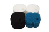 LTWHOME Poly Coarse Fine Foam Filter Pads Set Fit for Aqua One AQUIS 700/750 and 500/550(Pack of 24)