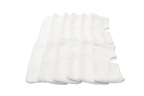 LTWHOME Microfibre Steam Pocket Mop Pads Fit for Shark S3501, S3601, S3801CO, S3901(Pack of 12)