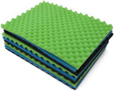 LTWHOME Fish Pong Foam Filter Sponge Set 25 Inch X 18 Inch Media (Pack of 3 Sets)