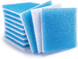 LTWHOME Compatible Poly Foam Pad Replacement for Fluval C3 Power Filter, Fluval C Clip-On Filter Foam (Pack of 10)
