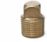 LTWFITTING Brass Pipe Square Head Plug Fittings 3/8 Inch Male NPT Air Fuel Water Boat(Pack of 10)