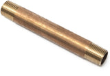 LTWFITTING Brass Pipe 5-1/2 Inch Long Nipple Fitting 1/2 Inch Male NPT Air Water(Pack of 3)