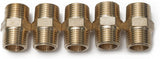 LTWFITTING Brass Pipe Hex Nipple Fitting 1/2 x 1/2 Inch Male Pipe NPT MNPT MPT Air Fuel Water(Pack of 5)
