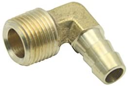 LTWFITTING 90 Degree Elbow Brass Barb Fitting 3/8 ID Hose x 3/8-Inch Male NPT Fuel Boat Water(Pack of 200)
