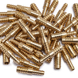 LTWFITTING Brass Barb Hose Reducing Splicer Mender 1/4 inch ID Hose x 3/8 inch ID Hose Fitting Air Water Fuel Boat(Pack of 50)