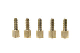LTWFITTING Brass Fitting Coupler 1/4-Inch Hose Barb x 1/8-Inch Female NPT Fuel Water(Pack of 5)