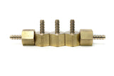 LTWFITTING Brass Fitting Coupler 1/4-Inch Hose Barb x 1/2-Inch Female NPT Fuel Water Boat(Pack of 5)