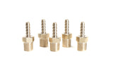 LTWFITTING Brass Barbed Fitting Coupler/Connector 1/8-Inch Hose Barb x 1/8-Inch Male NPT (Pack of 5)
