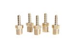 LTWFITTING Brass Barbed Fitting Coupler/Connector 1/8-Inch Hose Barb x 1/8-Inch Male NPT (Pack of 5)
