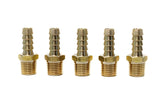 LTWFITTING Brass Fitting Coupler 5/16-Inch Hose Barb x 1/4-Inch Male NPT Fuel Gas Water(Pack of 5)