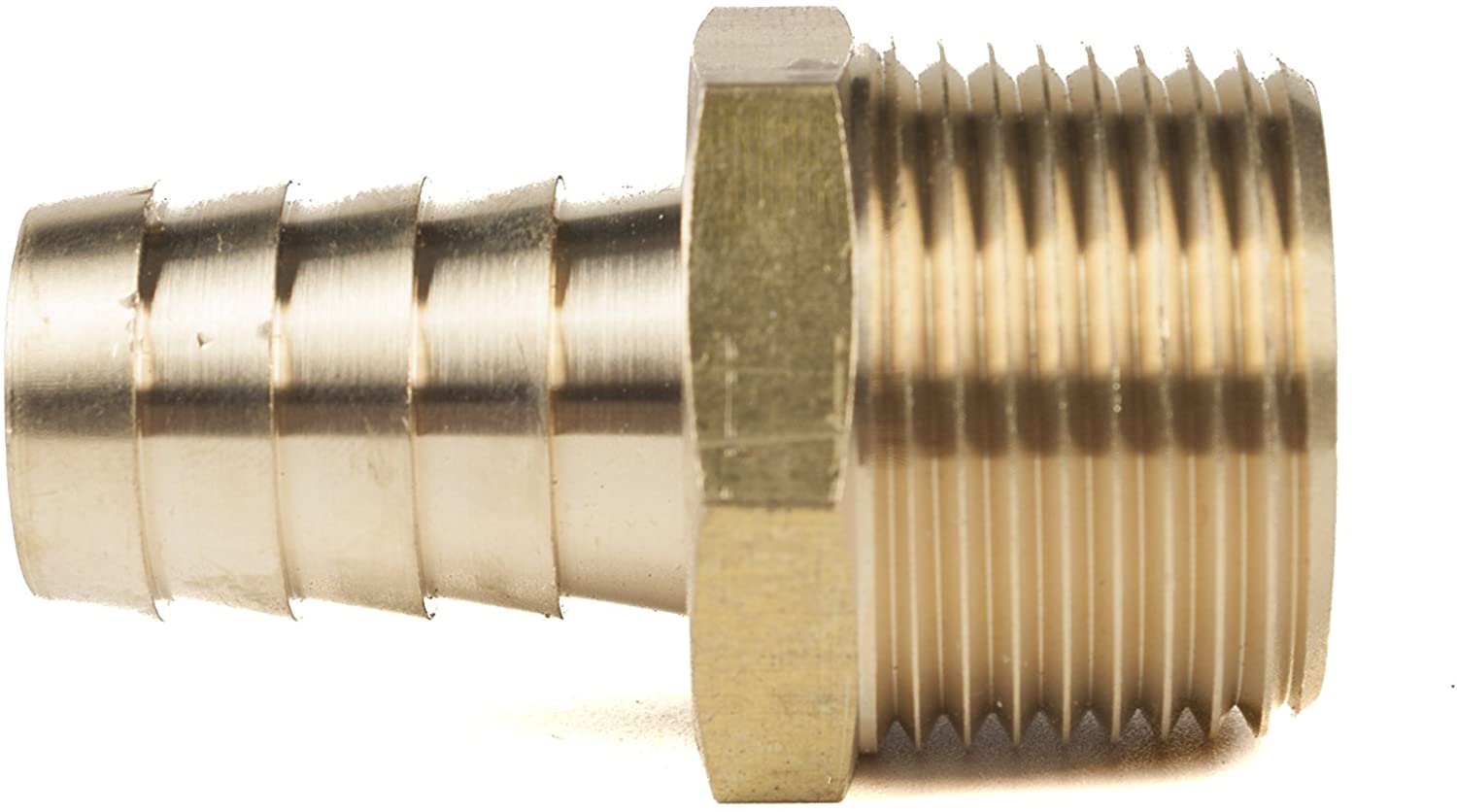 LTWFITTING Brass Barb Fitting Coupler/Connector 5/8-Inch Hose ID x 3/4-Inch Male NPT(Pack of 5)