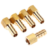 LTWFITTING Brass Flare Tube Fitting 3/8 Inch Hose ID x 1/4 Inch Female 45 Deg Nut Union (Pack of 5)