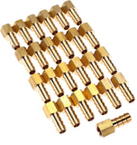 LTWFITTING Brass Flare Tube Fitting 3/8 Inch Hose ID x 1/4 Inch Female 45 Deg Nut Union (Pack of 25)