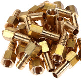 LTWFITTING Brass Flare Tube Fitting 3/8 Inch Hose ID x 1/4 Inch Female 45 Deg Nut Union (Pack of 600)