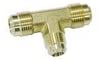 LTWFITTING Brass 5/8 Inch x 1/2 Inch x 5/8 Inch OD Flare Reducing Tee,Brass Flare Tube Fitting(Pack of 5)