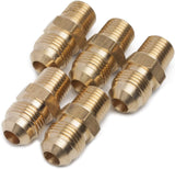 LTWFITTING Brass Flare 3/8 Inch OD x 1/4 Inch Male NPT Connector Tube Fitting(Pack of 5)