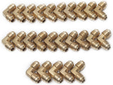 LTWFITTING Brass 3/8 Inch OD 90 Degree Flare Union Elbow,Brass Flare Tube Fitting(Pack of 25)