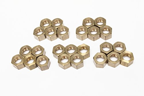 LTWFITTING 7/16-Inch Brass Compression Nut,Brass Compression Fitting(Pack of 25)