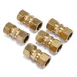 LTWFITTING 5/8-Inch OD Compression Union,Brass Compression Fitting(Pack of 5)