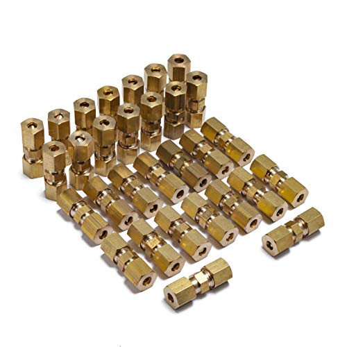 LTWFITTING 3/16-Inch OD Compression Union,Brass Compression