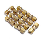 LTWFITTING 5/16-Inch OD Compression Union,Brass Compression Fitting(Pack of 10)