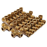 LTWFITTING 7/8-Inch OD Compression Tee,Brass Compression Fitting(Pack of 20)