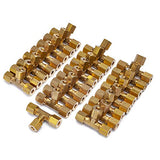 LTWFITTING 3/16-Inch OD Compression Tee,Brass Compression Fitting(Pack of 25)