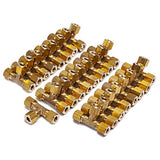 LTWFITTING 1/4-Inch OD Compression Tee,Brass Compression Fitting(Pack of 25)