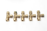 LTWFITTING 3/8-Inch OD Compression Tee,Brass Compression Fitting(Pack of 5)