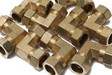 LTWFITTING 7/8-Inch OD 90 Degree Compression Union Elbow,Brass Compression Fitting(Pack of 30)
