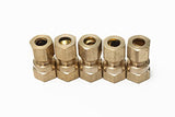 LTWFITTING Brass 5/16-Inch OD x 1/4-Inch Female NPT Compression Connector Fitting(Pack of 5)