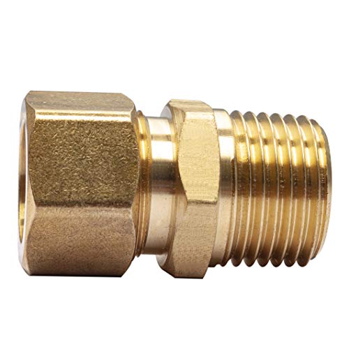 LTWFITTING Brass 5/8-Inch OD x 1/2-Inch Male NPT Compression Connector Fitting (Pack of 25)