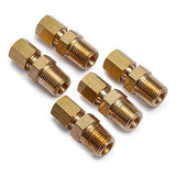 LTWFITTING Brass 1/8-Inch OD x 1/8-Inch Male NPT Compression Connector Fitting(Pack of 5 )