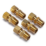 LTWFITTING Brass 5/16-Inch OD x 1/4-Inch Male NPT Compression Connector Fitting(Pack of 5)
