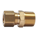 LTWFITTING Brass 3/8-Inch OD x 3/8-Inch Male NPT Compression Connector Fitting(Pack of 250)