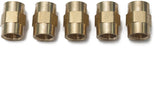LTWFITTING Brass Pipe Fitting Coupling Coupler 1/8 x 1/8 Inch Female NPT FNPT FPT Pipe Water Boat(Pack of 5)