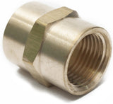 LTWFITTING Brass Pipe Fitting Coupling Coupler 3/8 x 3/8 Inch Female NPT FNPT FPT Pipe Water Boat(Pack of 5)