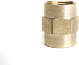 LTWFITTING Brass Pipe Fitting Coupling Coupler 1/2 x 1/2 Inch Female NPT FNPT FPT Pipe Water Boat(Pack of 150)