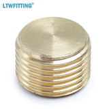 LTWFITTING Brass Pipe Internal Hex Head Plug Fittings 1/2 Inch Male NPT Air Fuel Water Boat (Pack of 5)